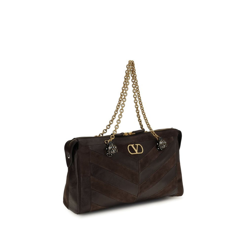 Sac bandoulière Valentino Garavani Bos Taurus en cuir de veau marron