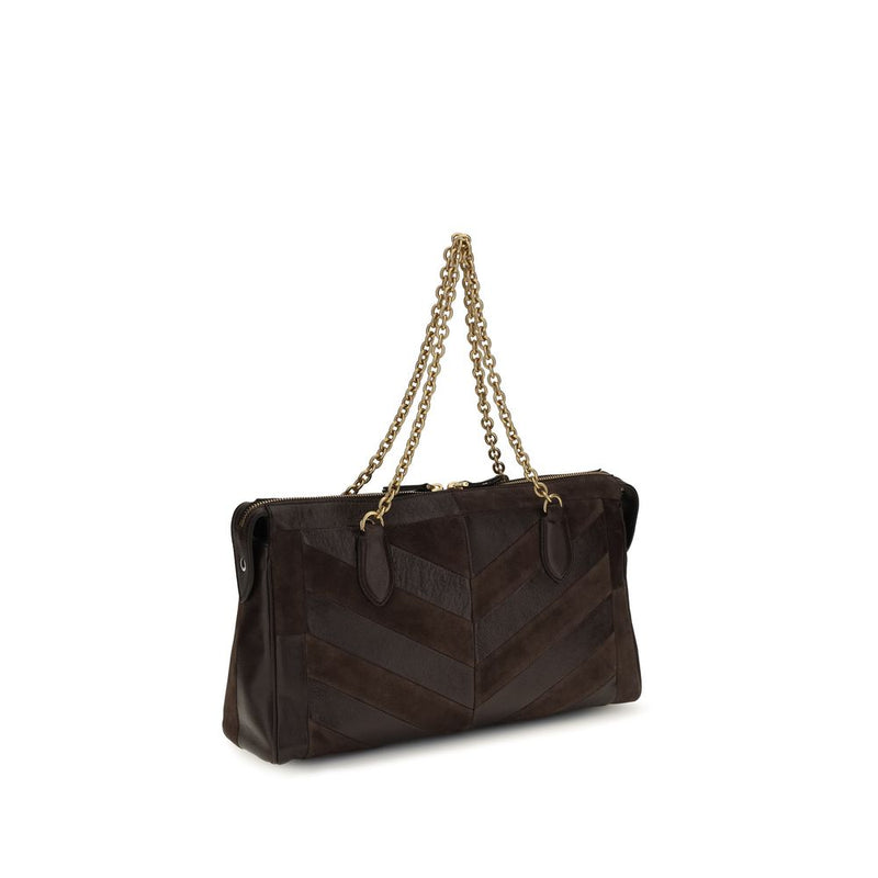 Sac bandoulière Valentino Garavani Bos Taurus en cuir de veau marron