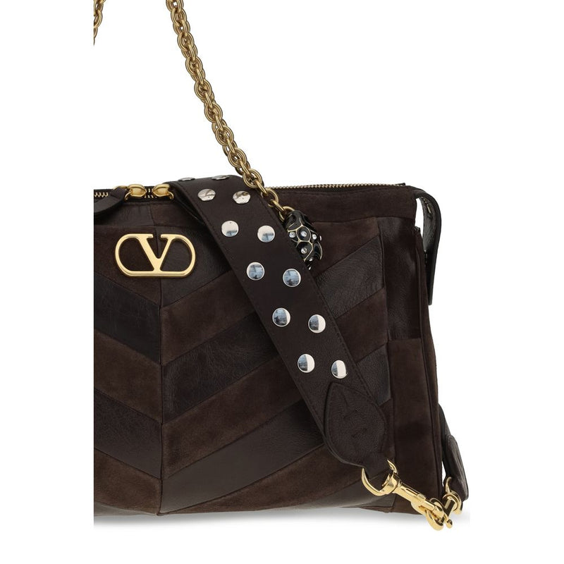 Sac bandoulière Valentino Garavani Bos Taurus en cuir de veau marron
