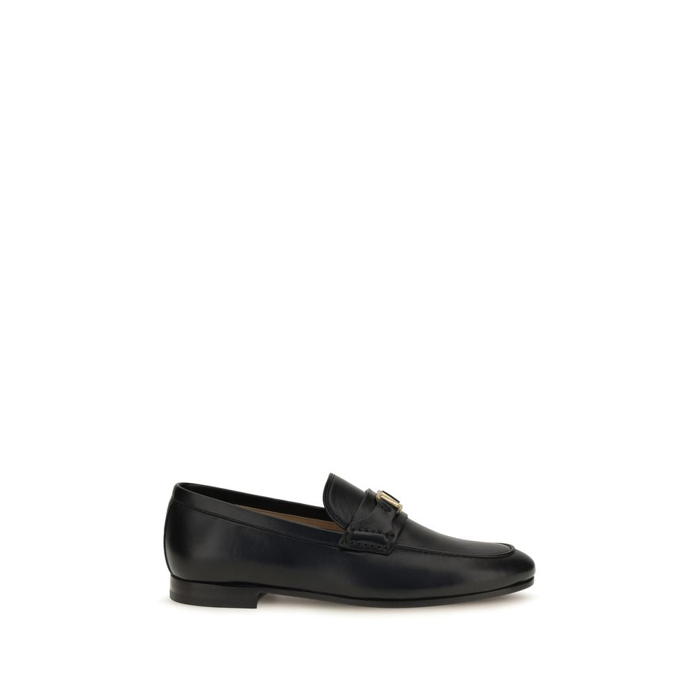 Mocassins à enfiler Valentino Garavani Bos Taurus en cuir de veau noir
