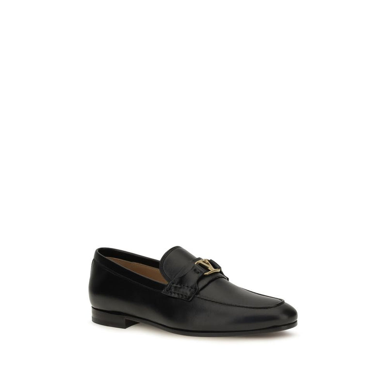 Mocassins à enfiler Valentino Garavani Bos Taurus en cuir de veau noir
