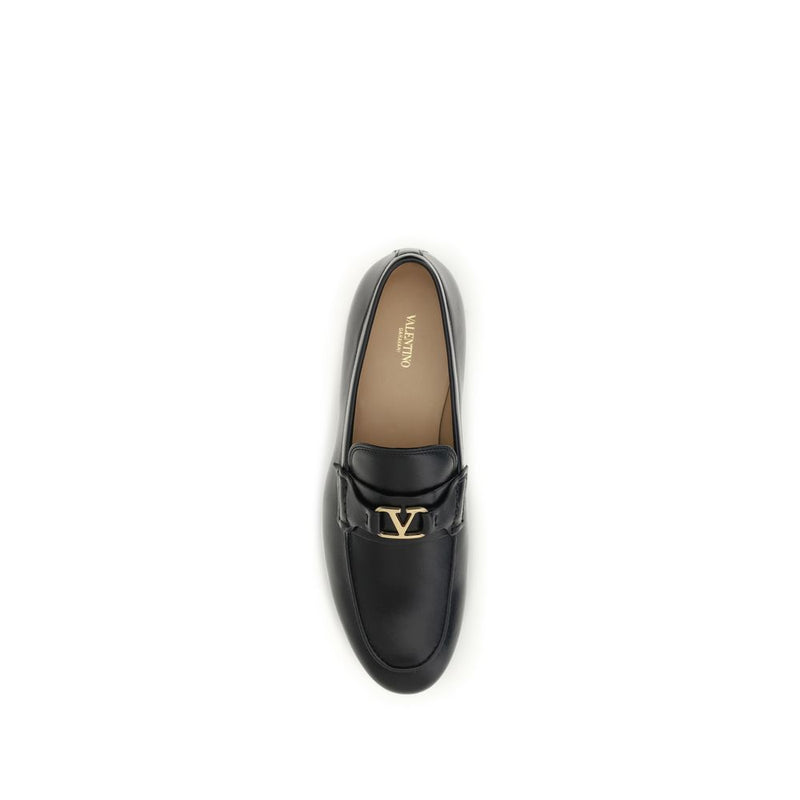 Mocassins à enfiler Valentino Garavani Bos Taurus en cuir de veau noir