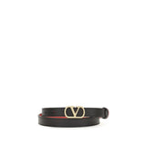 Ceinture Valentino Garavani Bos Taurus Regular en cuir de veau noir
