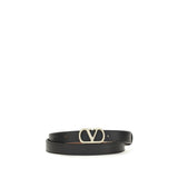 Ceinture Valentino Garavani Bos Taurus en cuir de veau noir