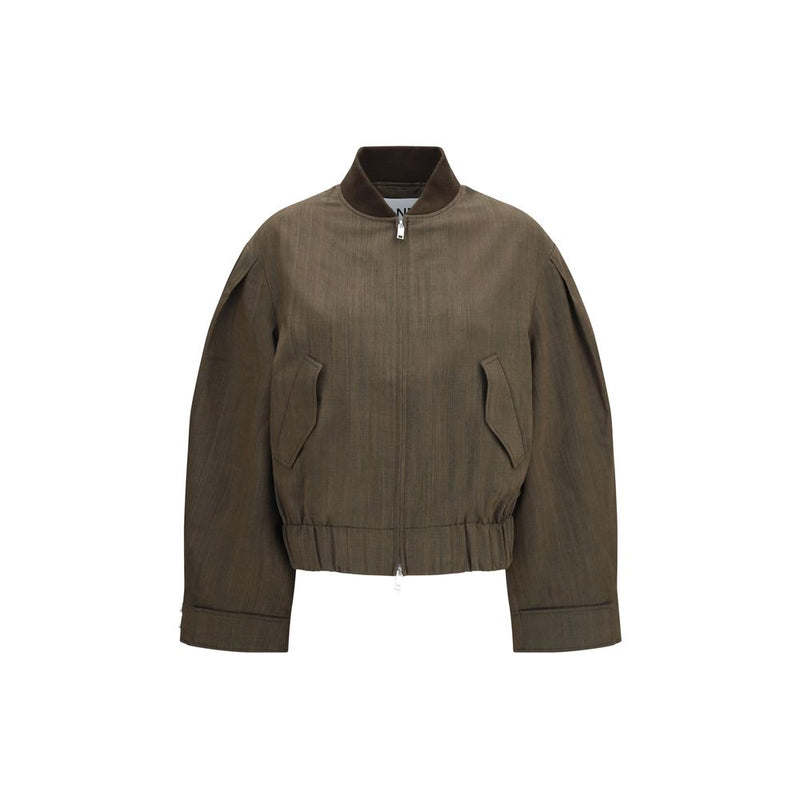 Ganni Bicolor Wool Oves Aries Bomber