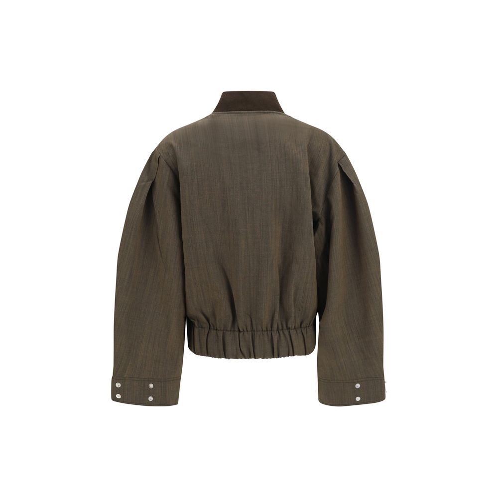 Bomber Ganni Bicolore en Laine Oves Aries