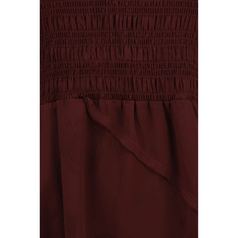 Robe décontractée Ganni bordeaux en acétate