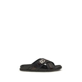 Sandales Dolce & Gabbana en cuir de veau noir
