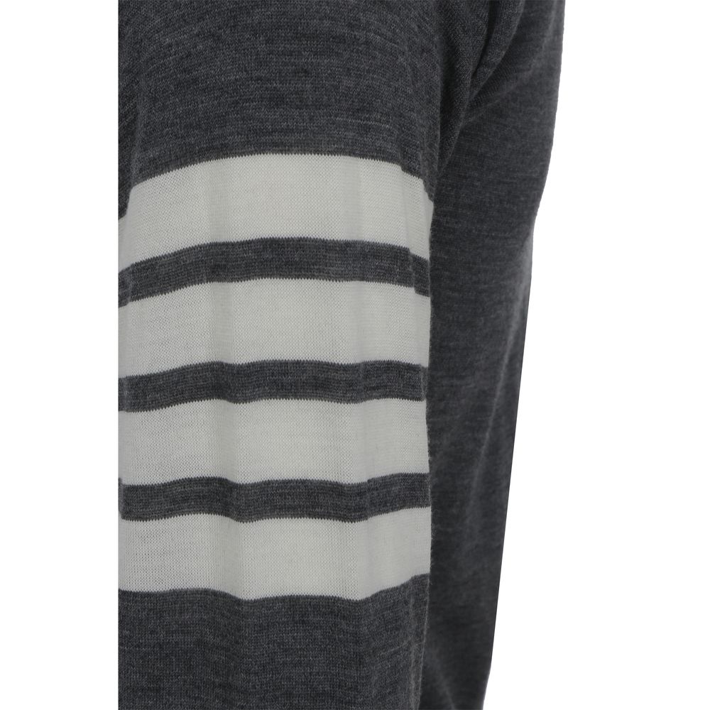 Cardigan Thom Browne en laine grise Oves Aries