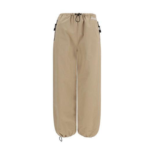 Pantalon de sport Miu Miu en coton beige