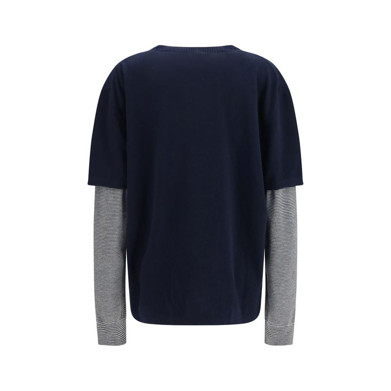 Miu Miu Blue Wool Oves Aries Sweatshirt