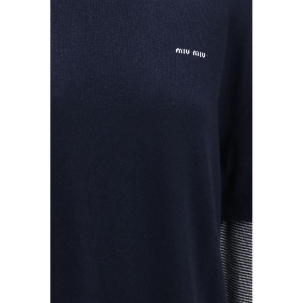 Sweat-shirt Miu Miu en Laine Bleue Ove Aries