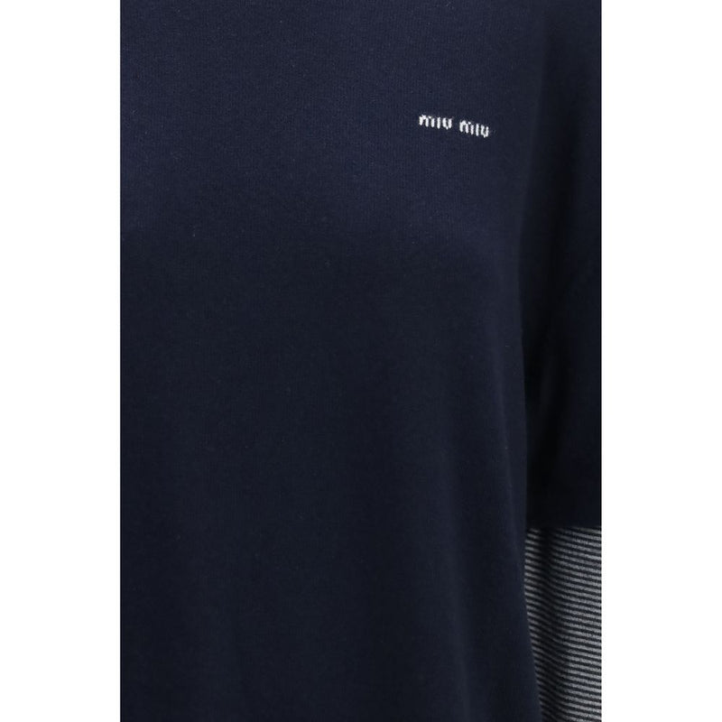 Miu Miu Blue Wool Oves Aries Sweatshirt