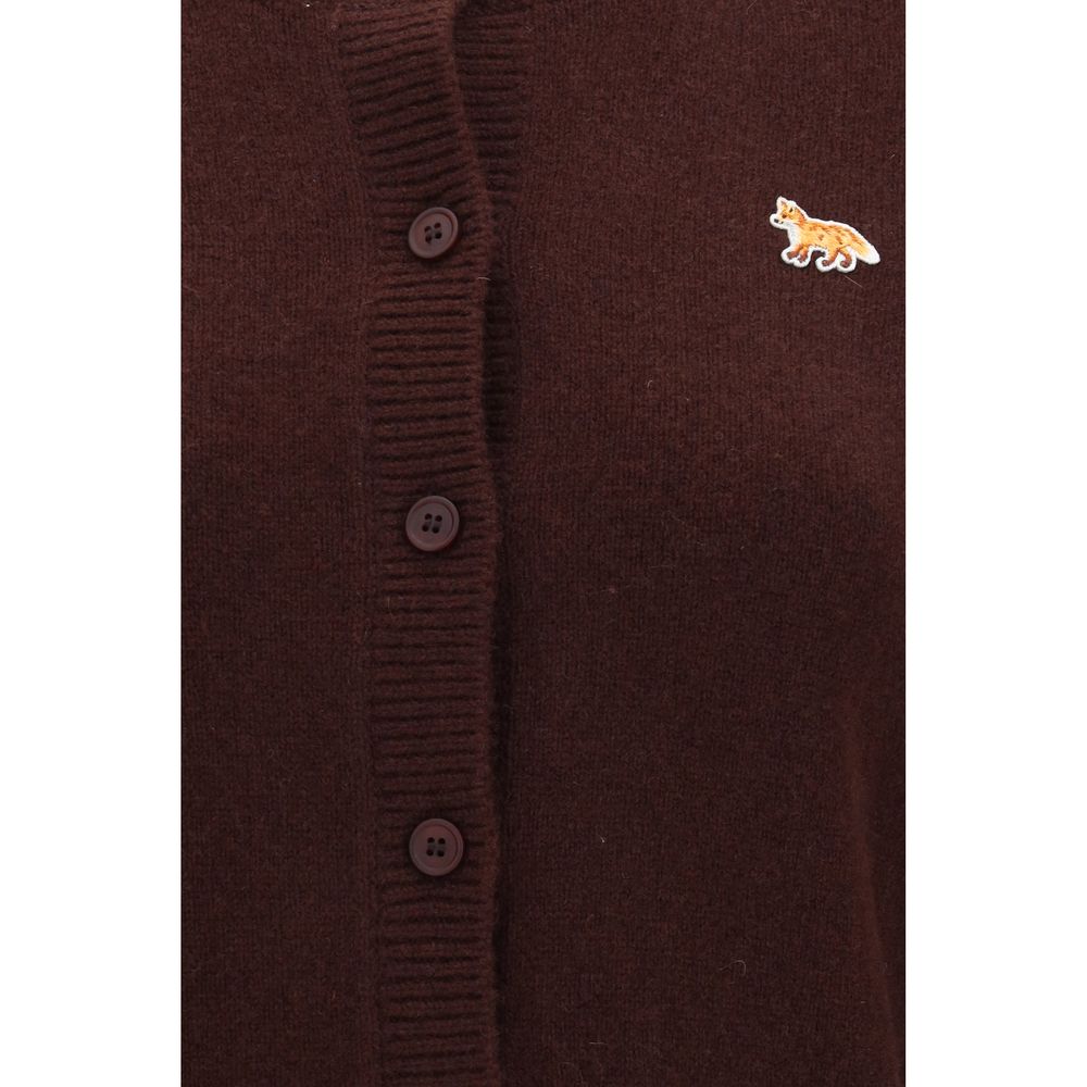 Cardigan en laine marron Maison Kitsuné x Oves Aries