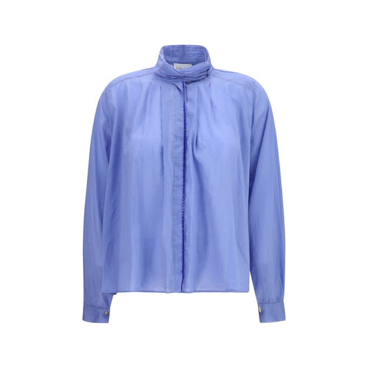 Chemisier en coton bleu Forte_Forte