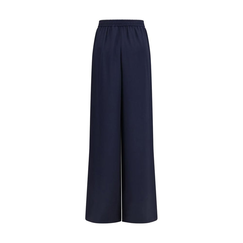 Max Mara Blue Silk Casual Pants