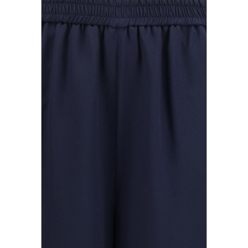 Max Mara Blue Silk Casual Pants