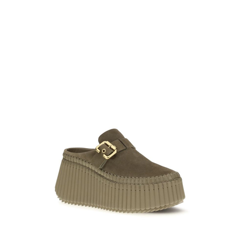 Mules Chloé en cuir de veau bicolore Bos Taurus