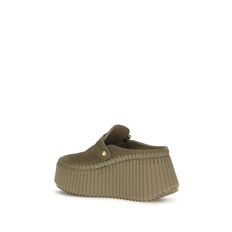Mules Chloé en cuir de veau bicolore Bos Taurus