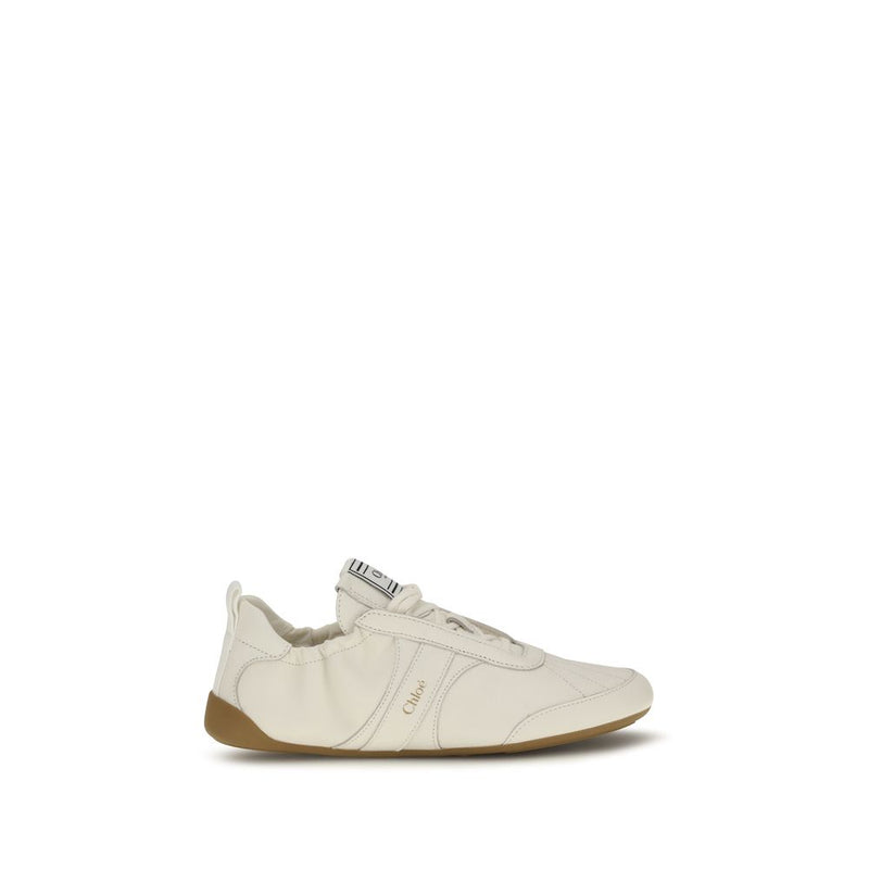 Baskets de sport Chloé en tissu beige