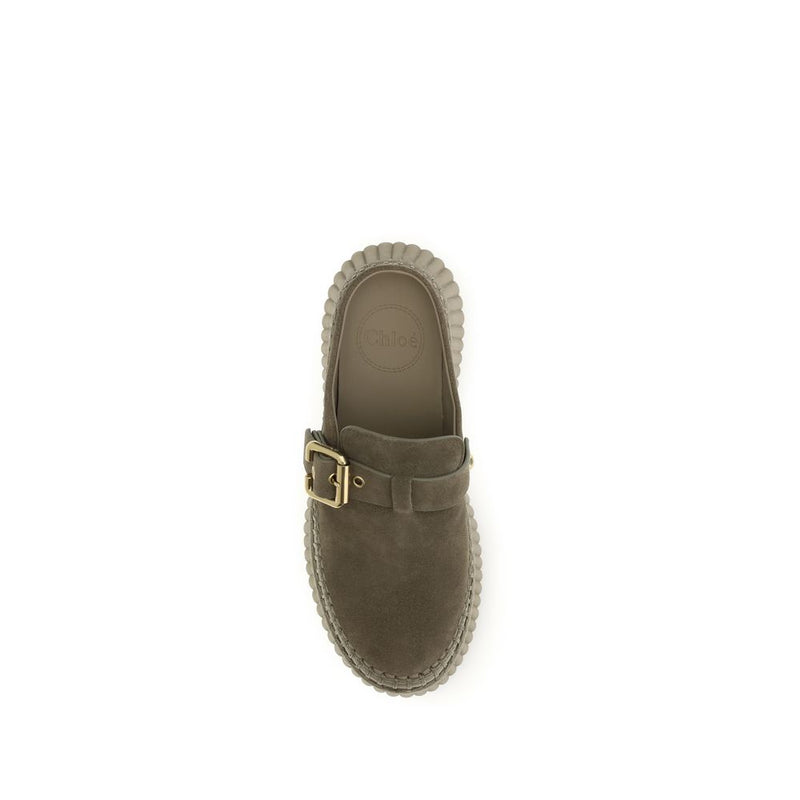 Mules Chloé en cuir de veau bicolore Bos Taurus