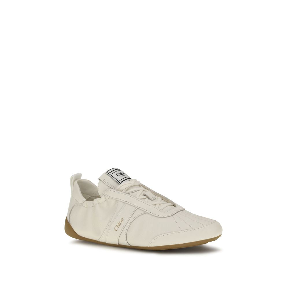 Baskets de sport Chloé en tissu beige