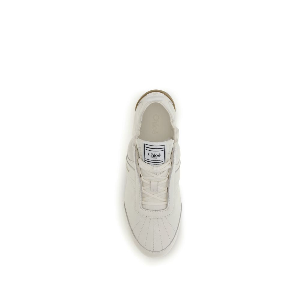 Baskets de sport Chloé en tissu beige