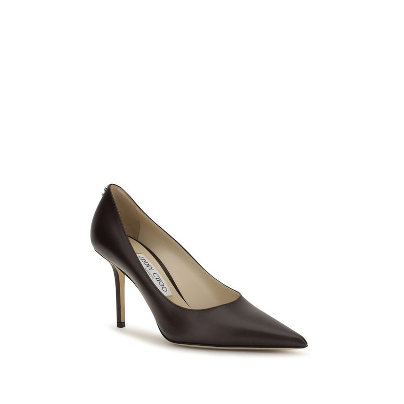 Escarpins Jimmy Choo en cuir de veau marron Bos Taurus à talon haut