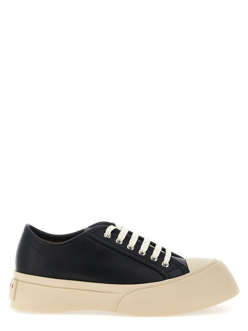 Baskets basses Marni en cuir de veau noir