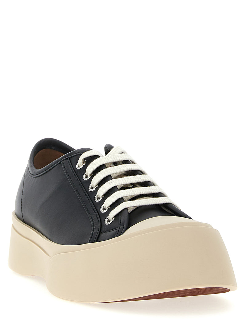 Baskets basses Marni en cuir de veau noir