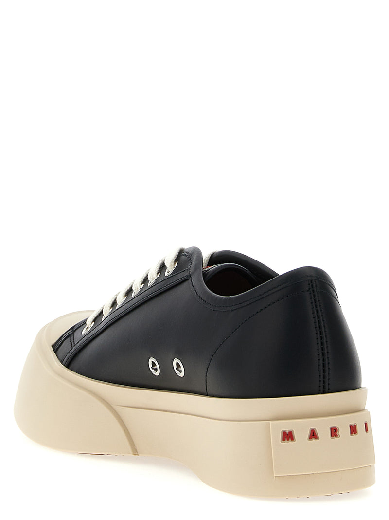 Baskets basses Marni en cuir de veau noir