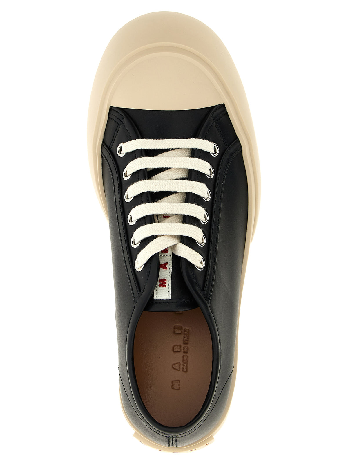 Baskets basses Marni en cuir de veau noir