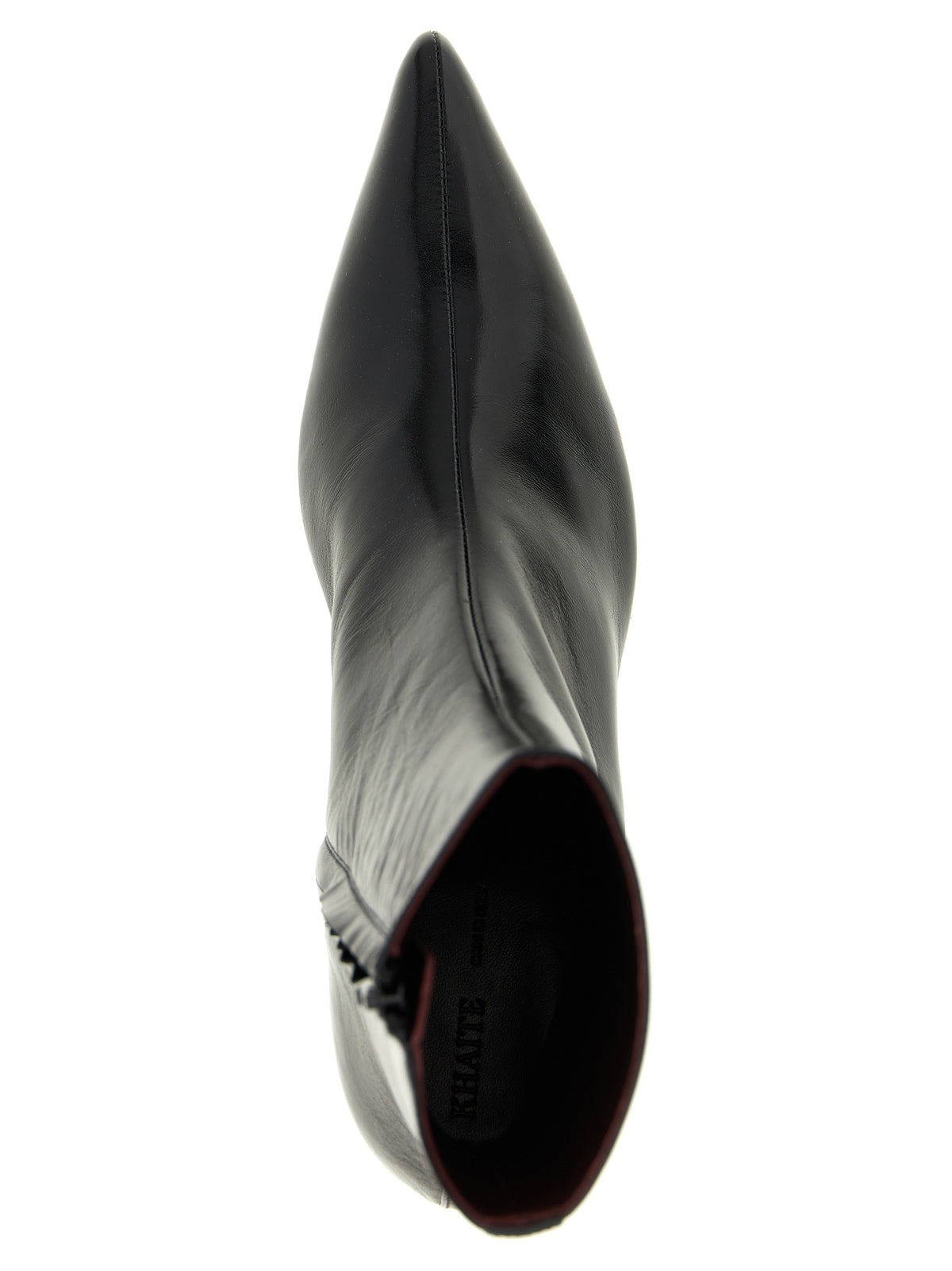 Bottes cheville Khaite en cuir de veau noir