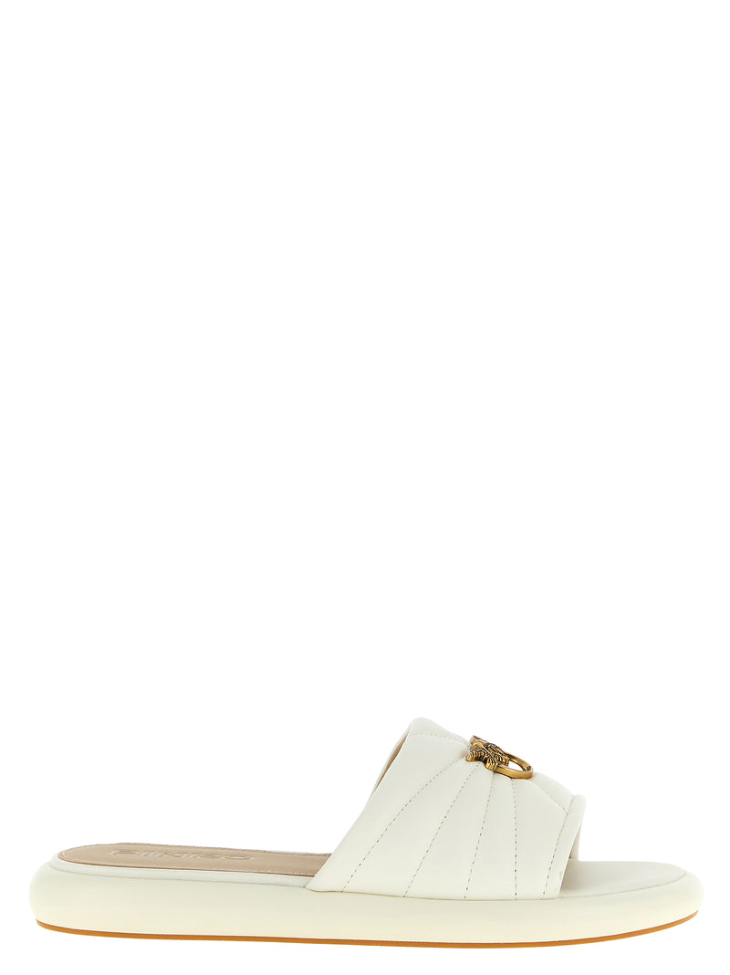 Mules PINKO en cuir d'agneau blanc