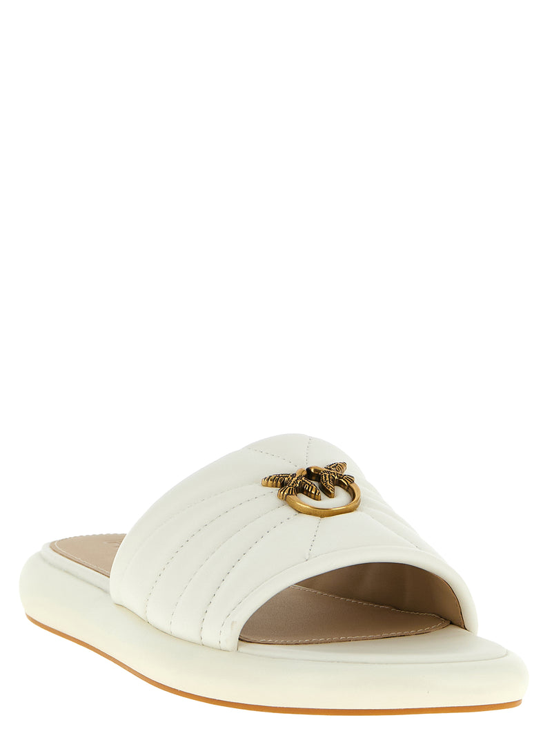 Mules PINKO en cuir d'agneau blanc