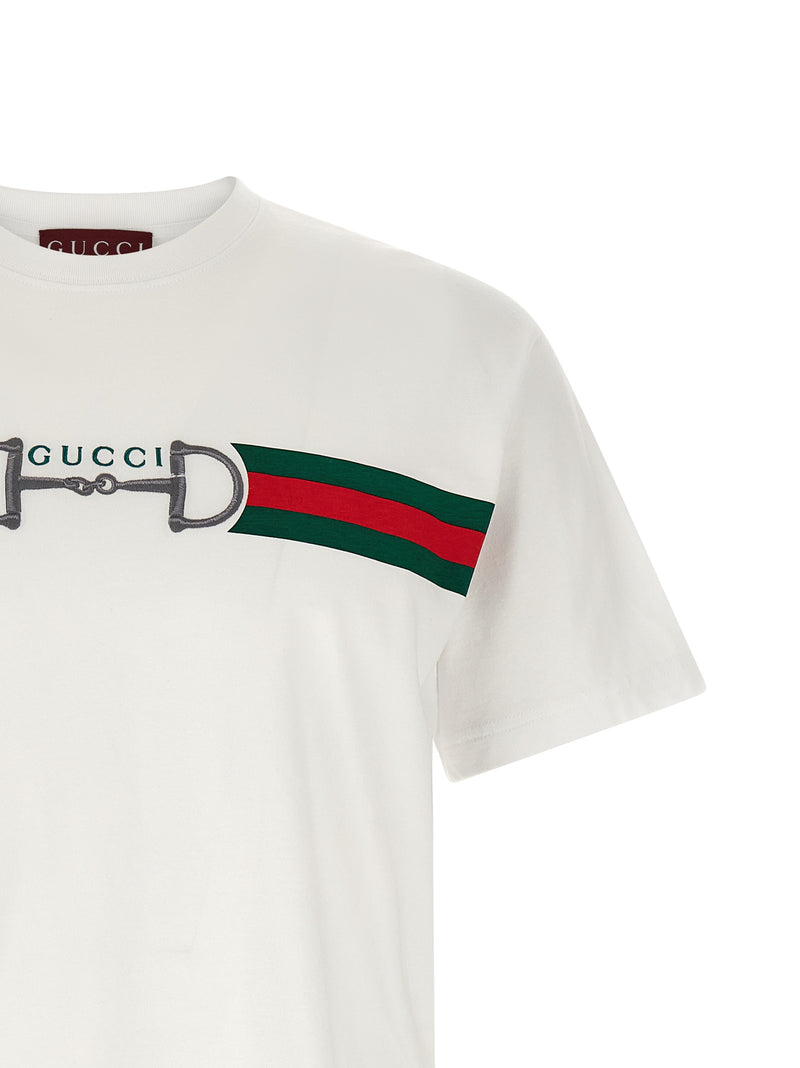Gucci White Cotton T-Shirt