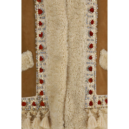 Valentino Garavani Beige Lamb Ovis Aries Aries Sleeveless Jacket