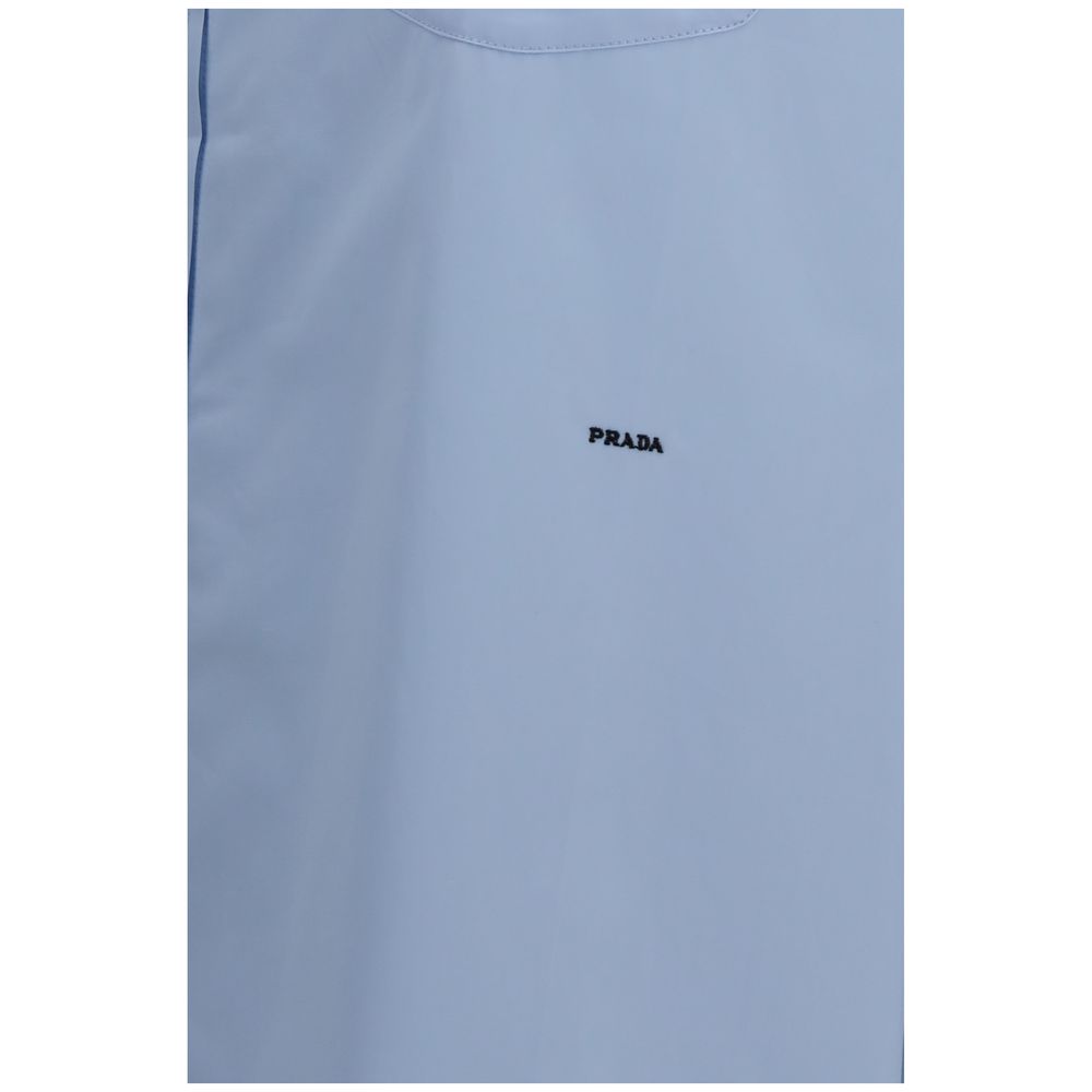 Chemise en coton bleu Prada