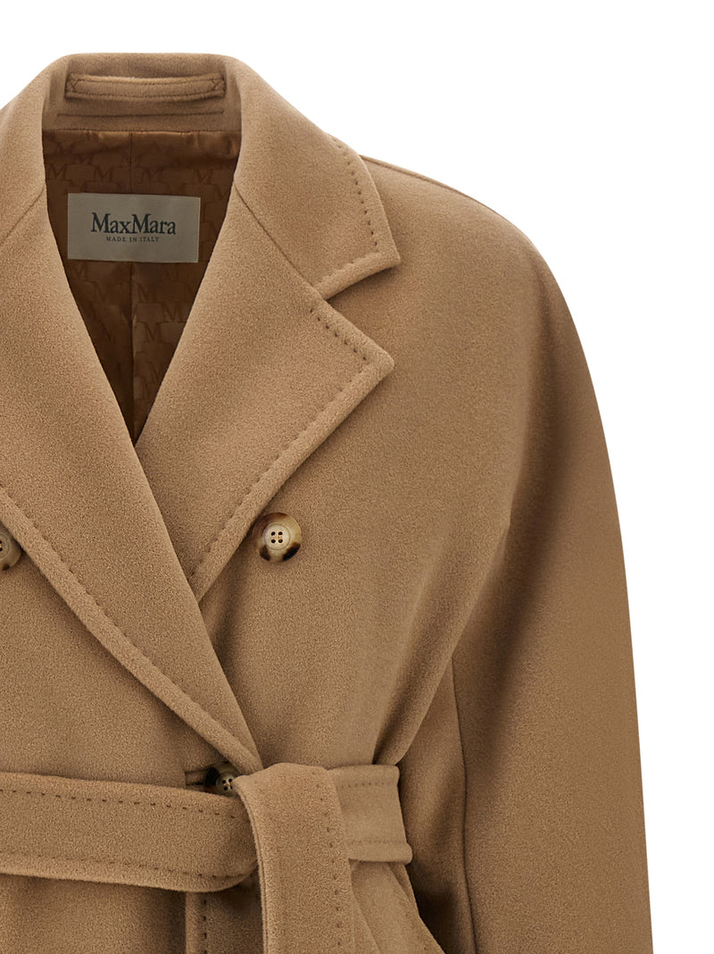 Manteau Max Mara en laine vierge beige