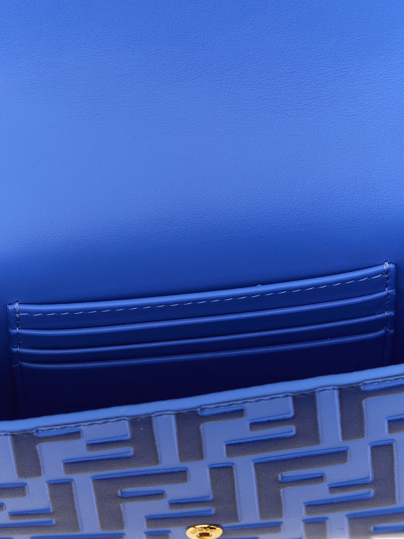 Fendi Blue Calfskin Cardholder - FF Diamonds Collection