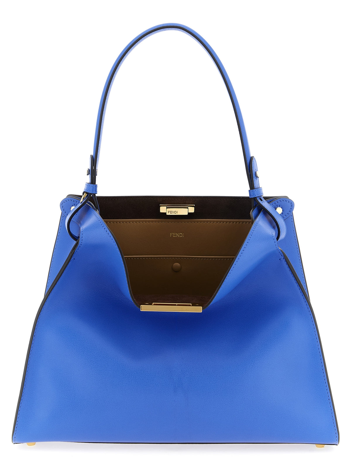 Sac à main Fendi en cuir de veau bleu