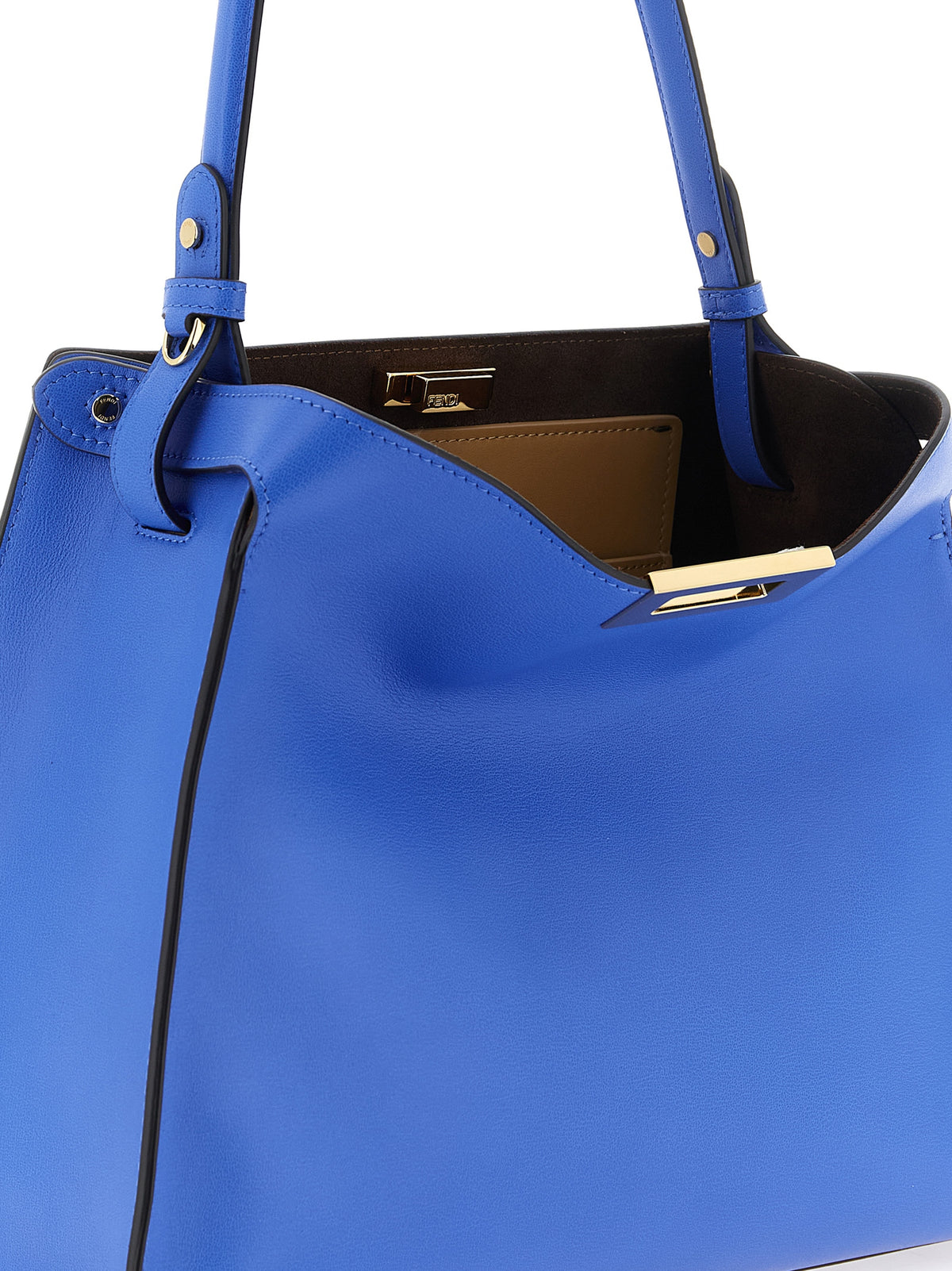 Sac à main Fendi en cuir de veau bleu