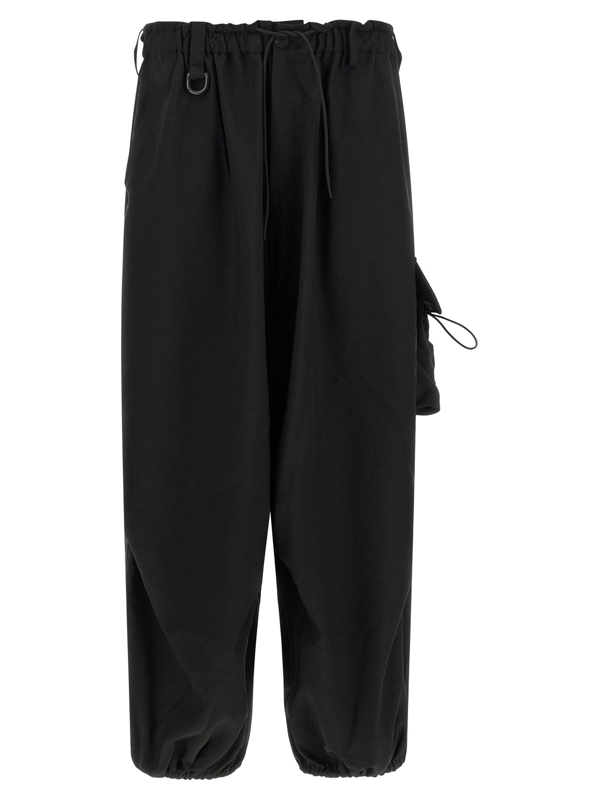 Y-3 Black Polyester Cargo Pants