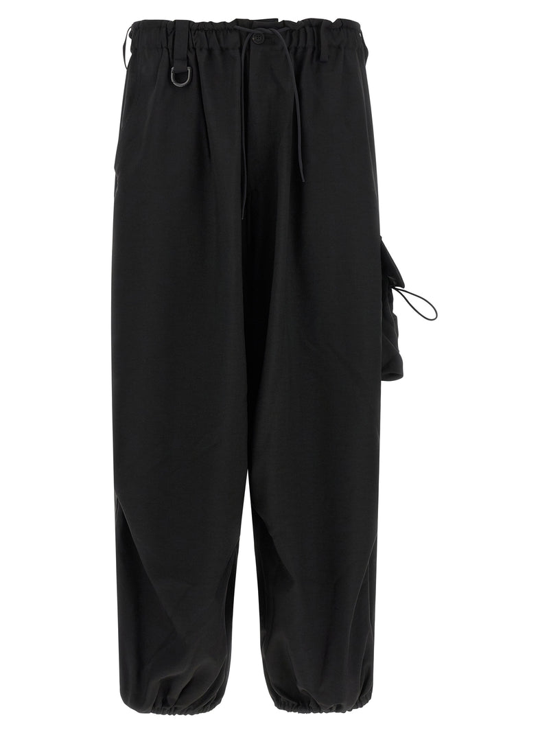 Y-3 Pantalon Cargo en Polyester Noir