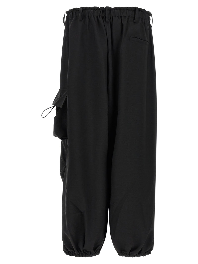 Y-3 Pantalon Cargo en Polyester Noir