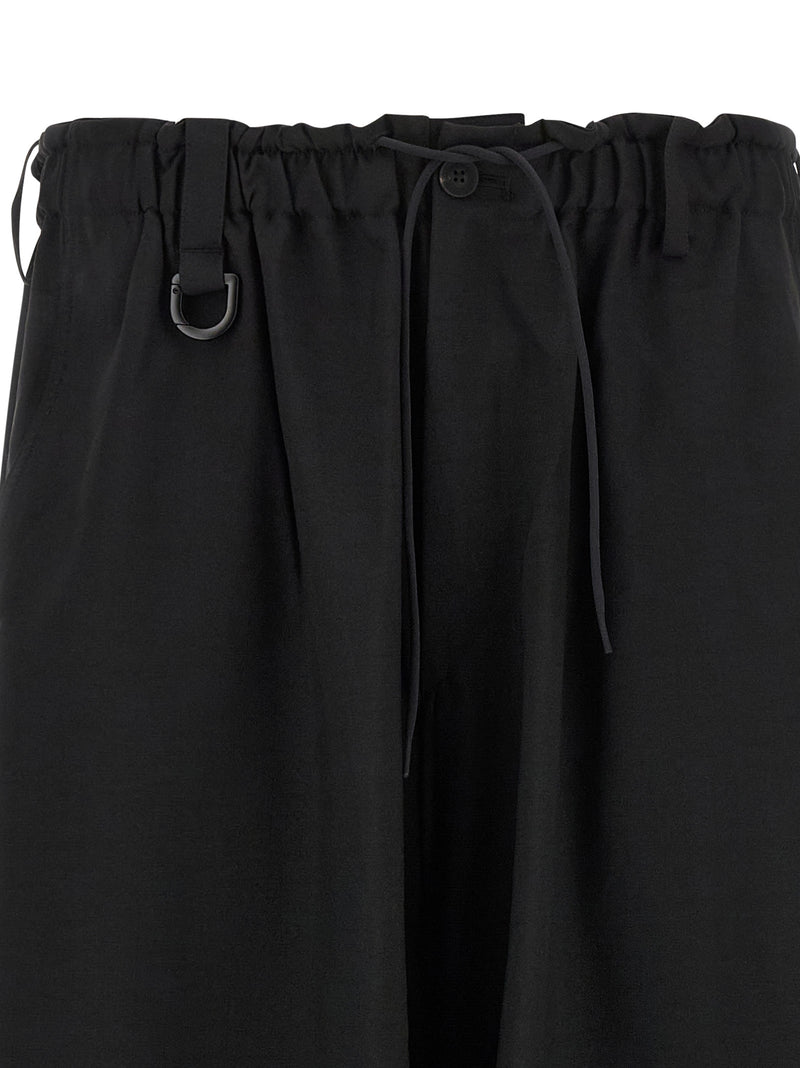 Y-3 Pantalon Cargo en Polyester Noir