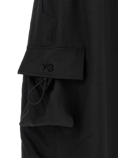 Y-3 Black Polyester Cargo Pants