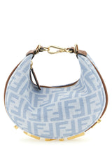 Sac à main Fendi en coton bleu