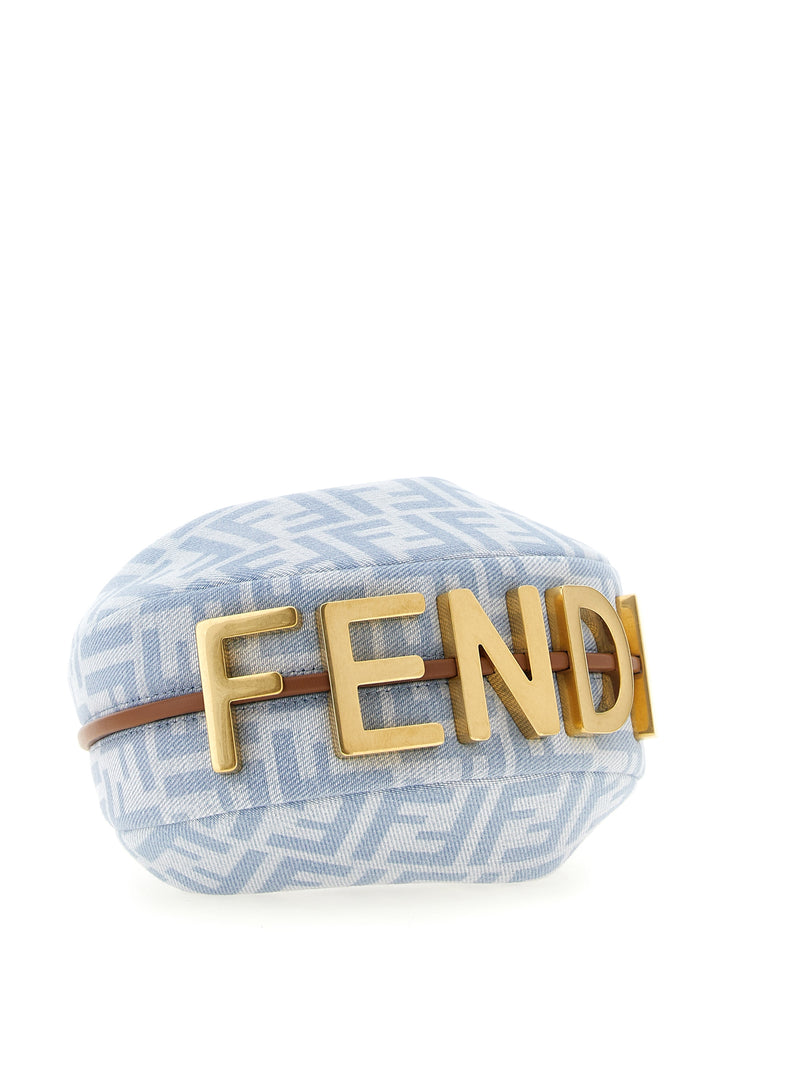 Sac à main Fendi en coton bleu