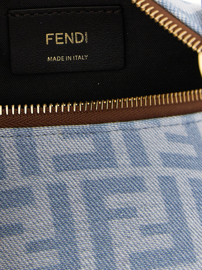 Sac à main Fendi en coton bleu